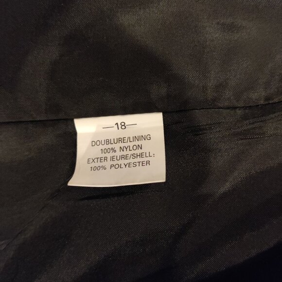 Italian Made Double Breasted Black Suit Teen Boy Size 18 - Picture 4 of 5